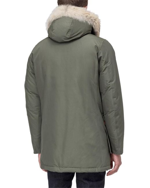 Woolrich Gray Solid Hood Jacket for men