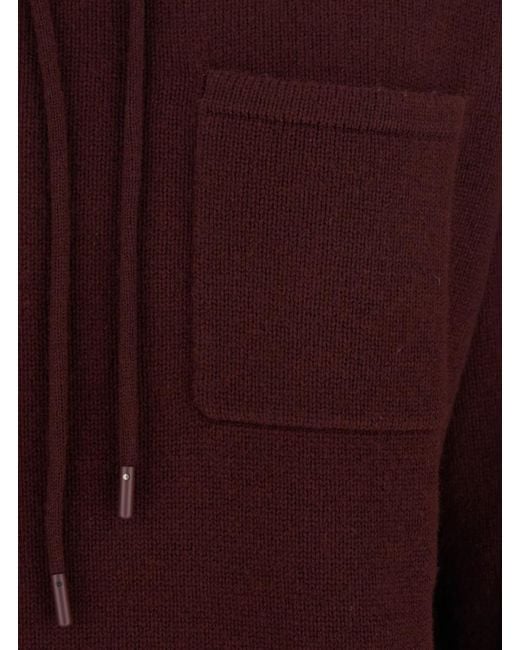 Max Mara Purple Solid Hood Sweatshirt