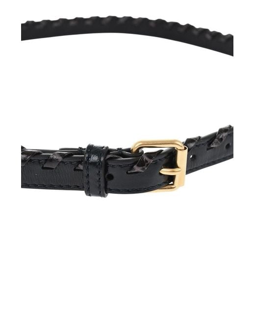 Dries Van Noten White Braided Solid Belt