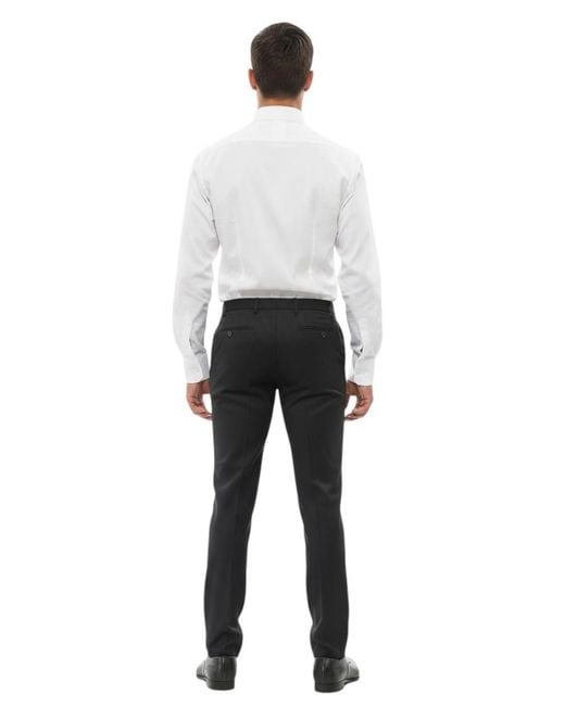 Corneliani Gray Flat Front Pants for men