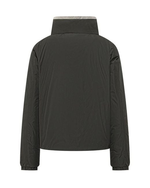 Herno Black Mock Collar Reversible Jacket