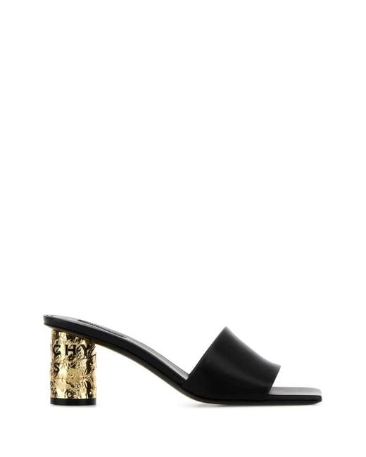 Givenchy Black Slip On Mules