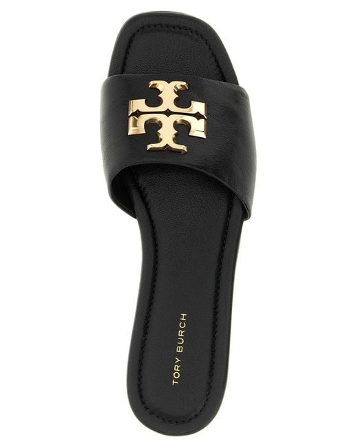 Tory Burch Black Logo Flats