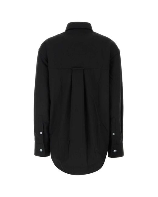 AMI Black Oversized Solid Shirt