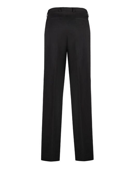 Gucci Black Flat Front Pants for men