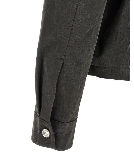 Séfr Gray Charcoal Abstract Jacket for men