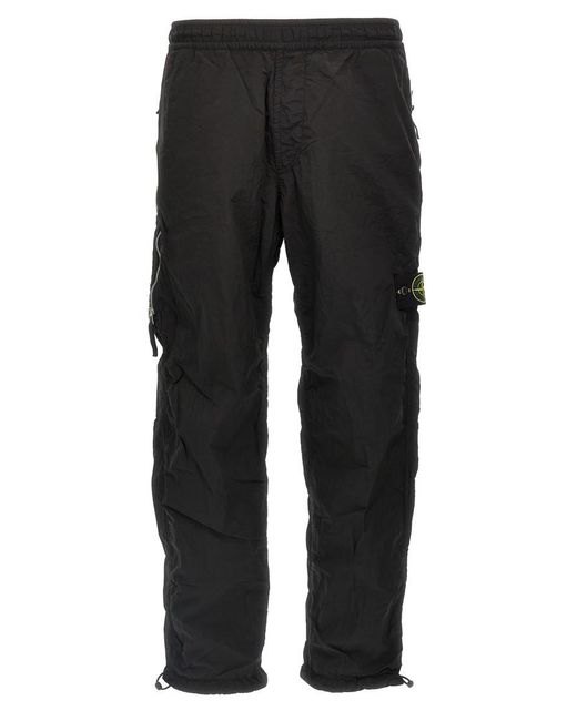 Stone Island Black Nylon Pants for men