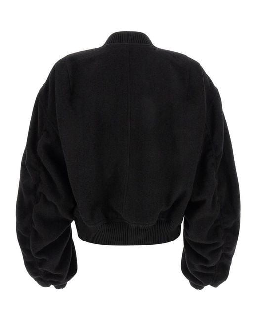 Rick Owens Black Solid Wool Jacket for men