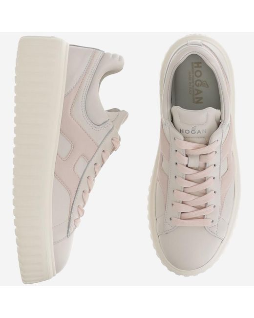 Hogan Pink Two-Tone Sneakers