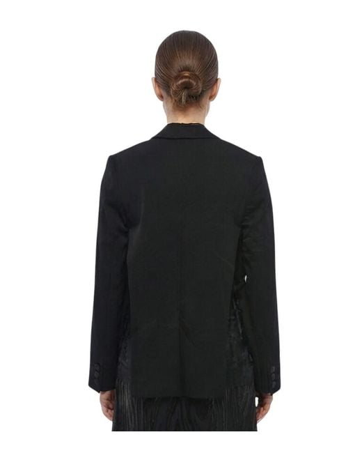 Stella McCartney Black Solid Shawl Lapel Blazer