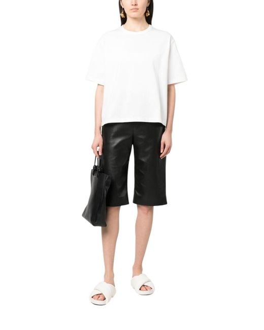 Studio Nicholson White Solid Crew Neck T-Shirt