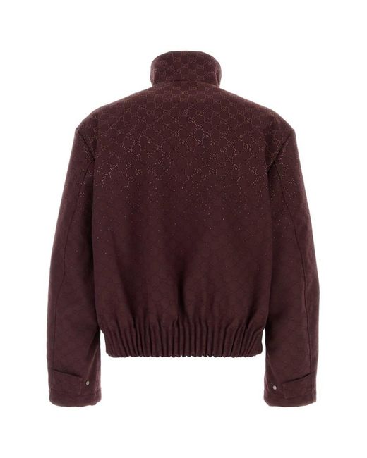 Gucci Purple Mock Collar Jacket for men