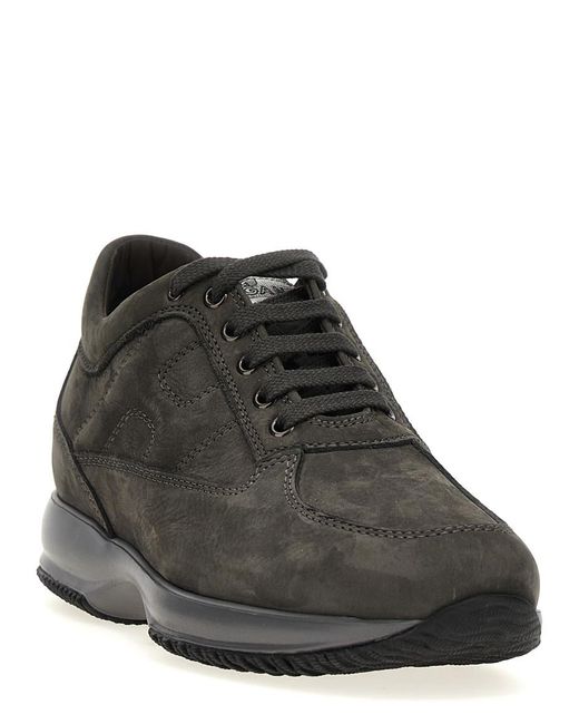 Hogan Brown 'Interactive' Sneakers for men