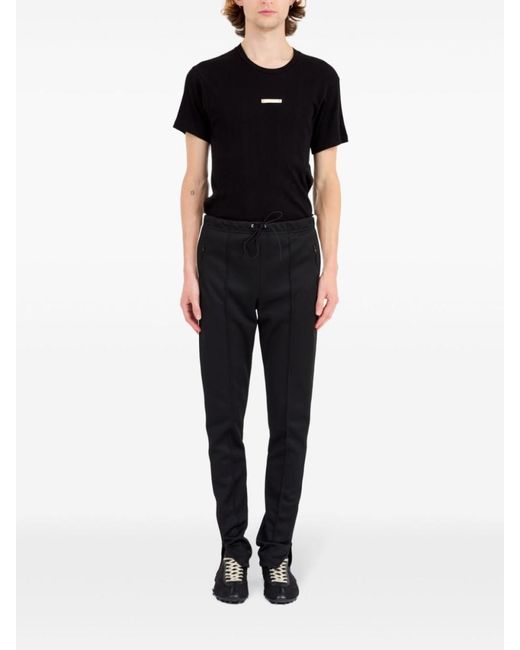 Maison Margiela Black Cotton Blend Trousers for men