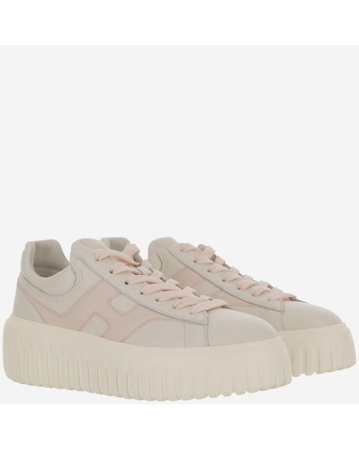 Hogan Pink Two-Tone Sneakers