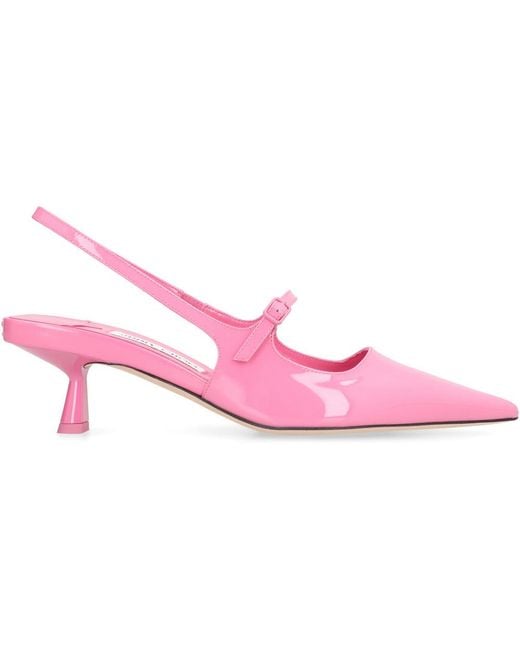 Jimmy Choo Pink Solid Pointed Toe Pumps