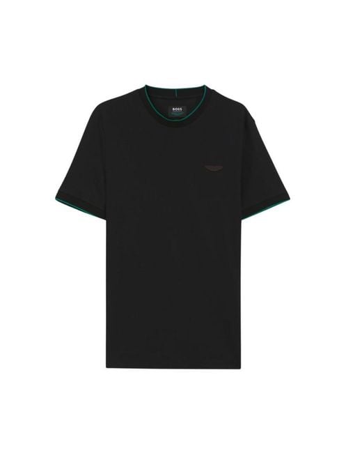 Boss Black Solid Crew Neck T-Shirt for men