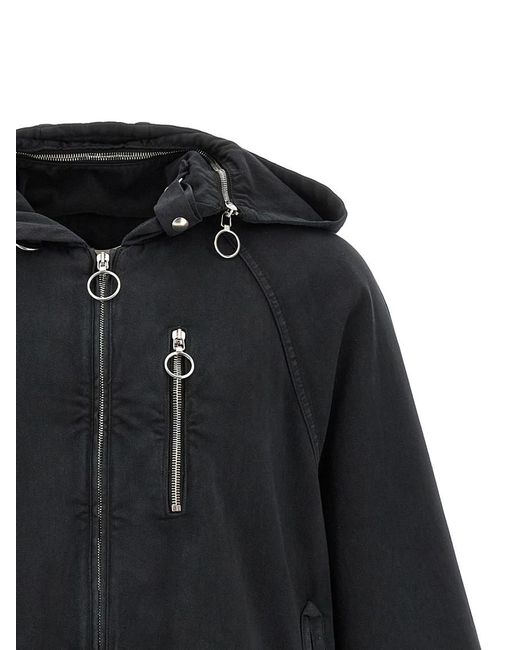 NAMACHEKO Black Solid Hooded Jacket for men