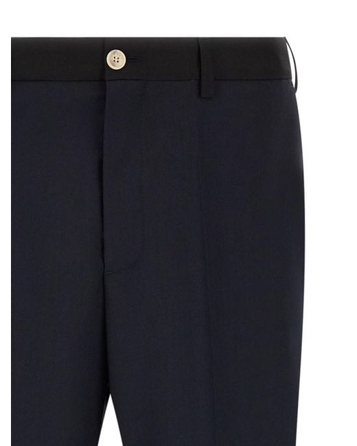 Marni Blue Straight Flat Front Pants for men