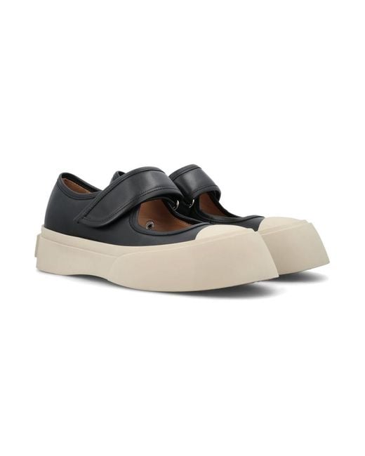 Marni Black Velcro Maryjane Platform Sneakers