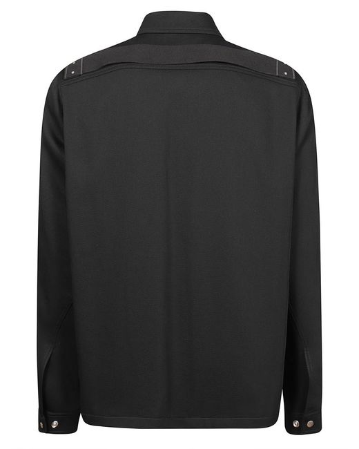 Rick Owens Black Wool Jacket With Zip for men