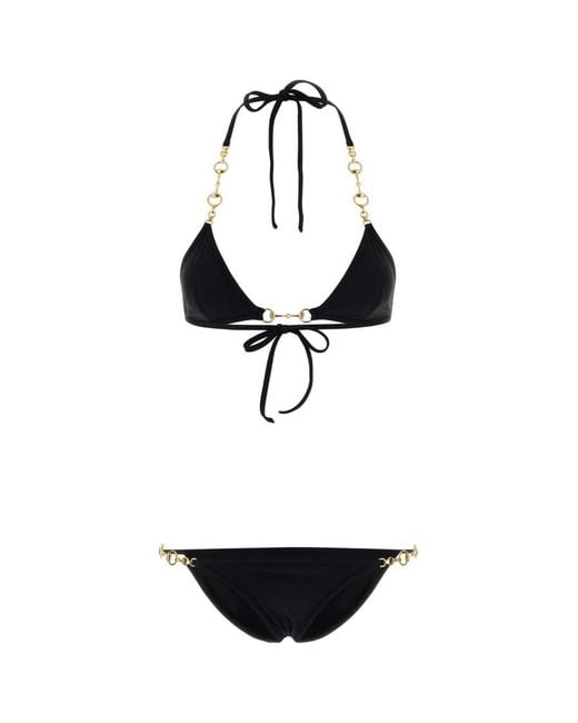 Gucci White Solid Swimwear