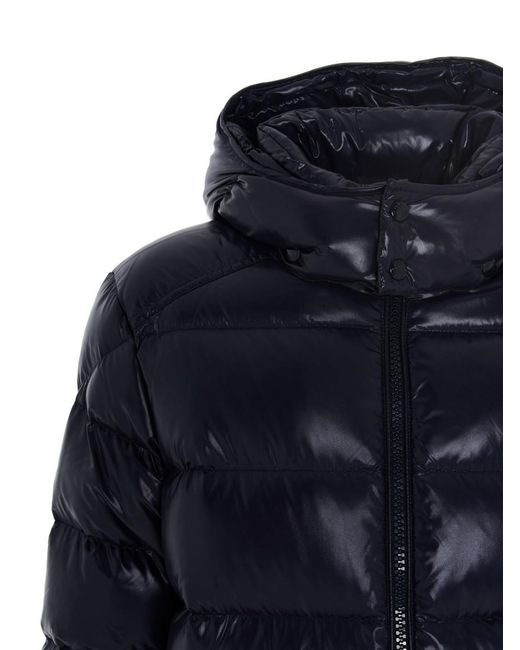 Moncler Blue Mock Collar Jacket for men