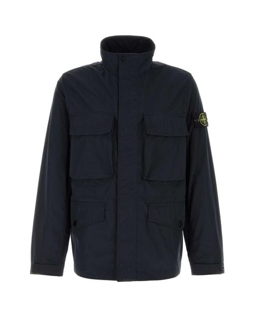 Stone Island Blue Logo Jacket for men