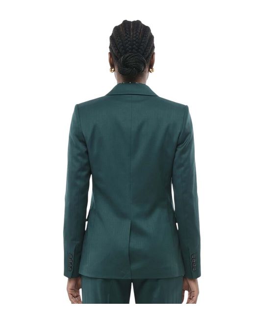 Amiri Blue Solid Peaked Lapel Blazer