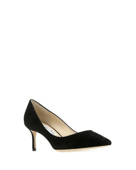 Jimmy Choo Black Solid Pointed Toe Pump