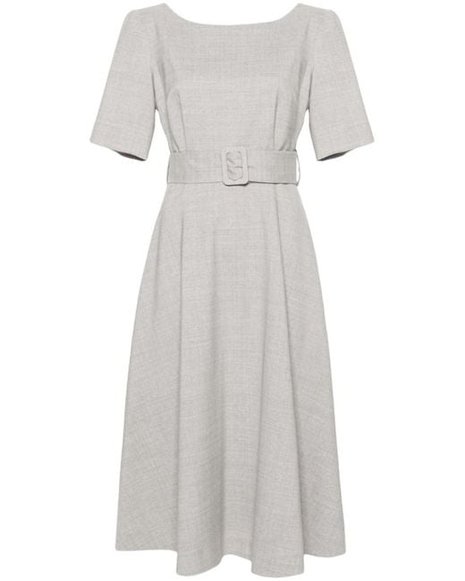 P.A.R.O.S.H. White Dart-Detail Dress