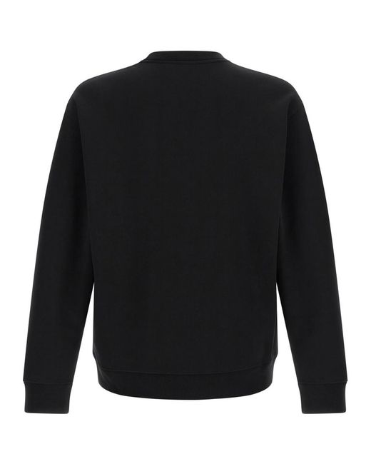 Valentino Black Solid Crew Neck Sweatshirt for men