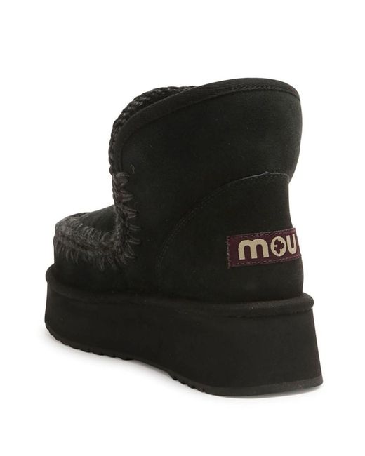 Mou Black Mini Eskimo Boots