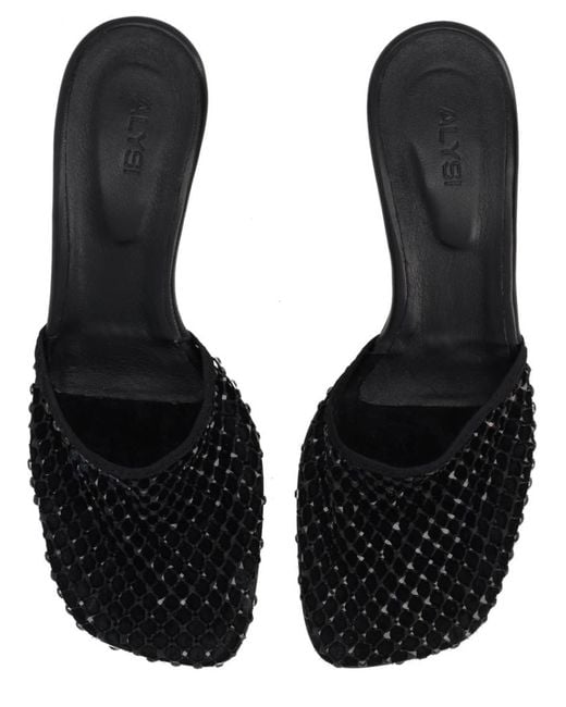 Alysi Black Woven Heels