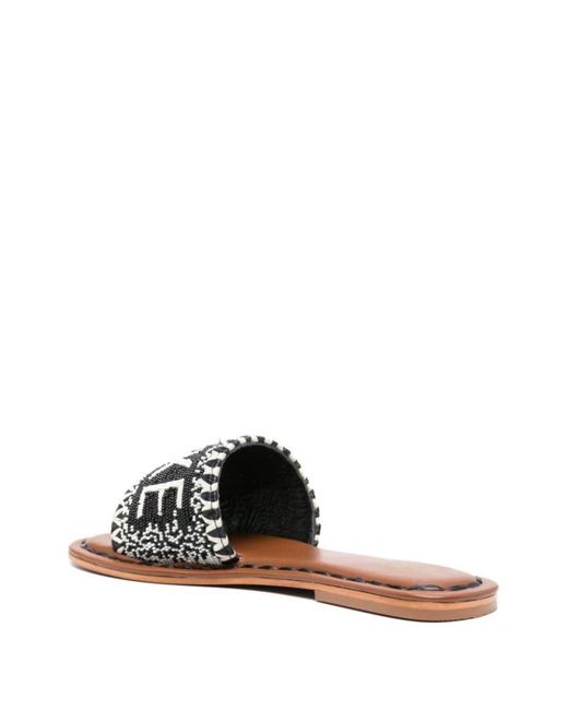 De Siena Black Slip-On Flats