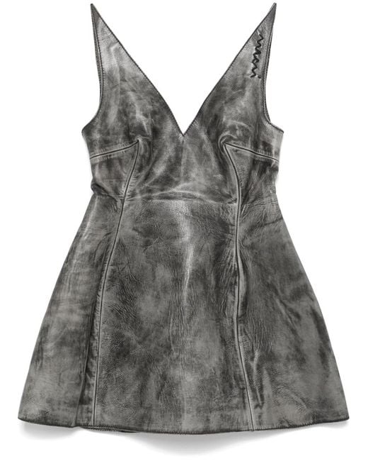 Marni Gray Flared Mini Dress