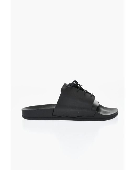 Maison Margiela Black Solid Pool Slides
