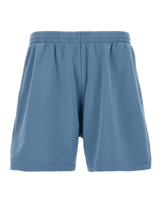 Balenciaga Blue Back Reflective Bermuda Shorts for men
