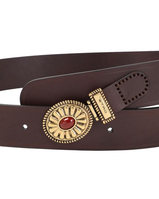 Etro Brown Collection Solid Formal Belt