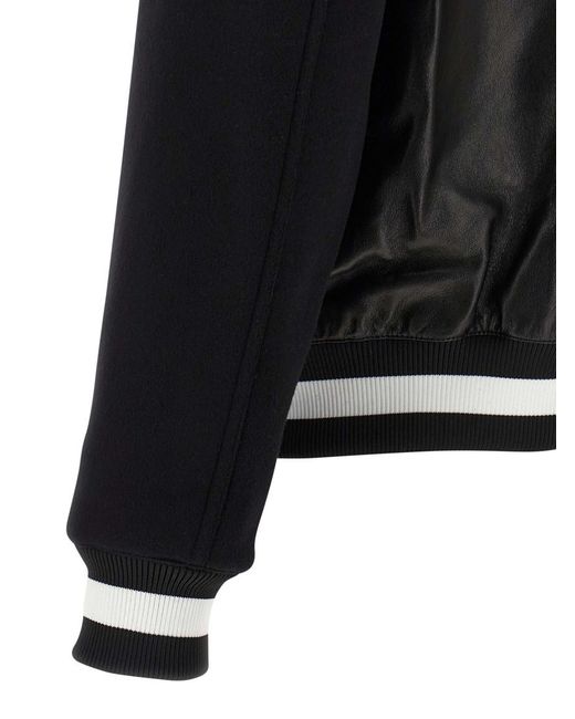 Balmain Black Logo Bomber Jackets for men