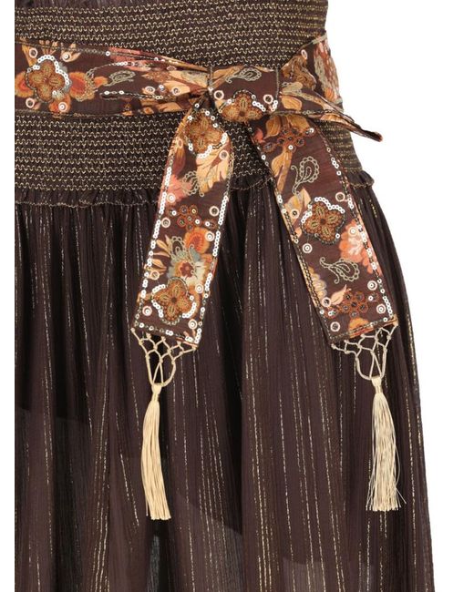 Zimmermann Brown Solid Midi Skirt