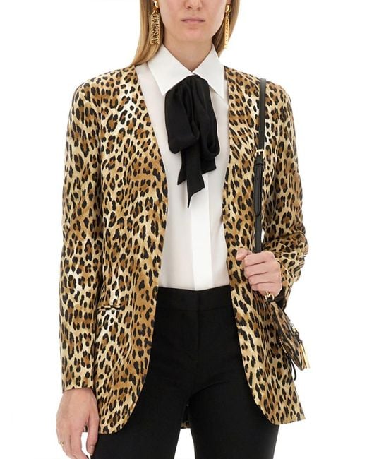 Moschino Multicolor Jacket With Animal Pattern