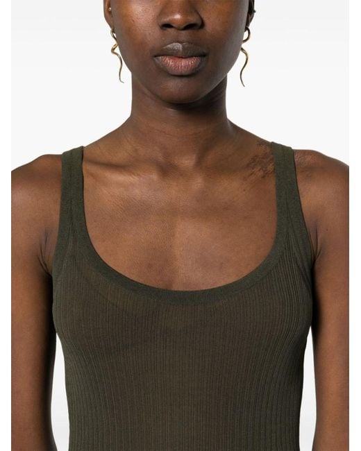 Max Mara Green Silk Tank Top