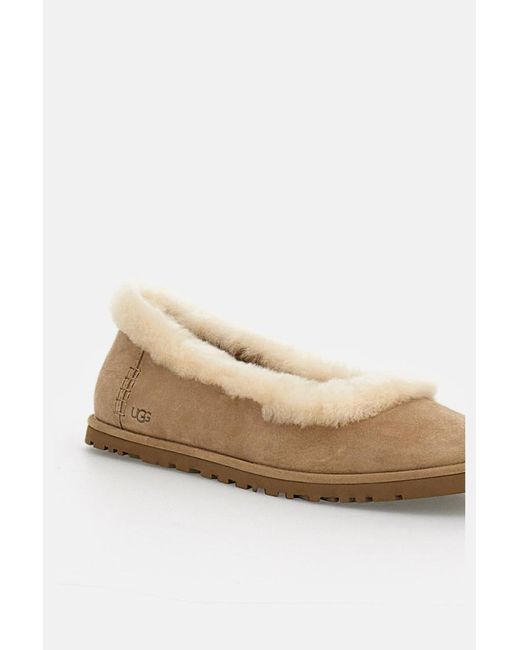 Ugg Natural Logo Ballet Flats