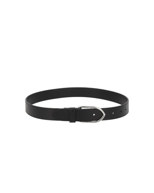 Jacquemus Black Solid Buckle Belt for men