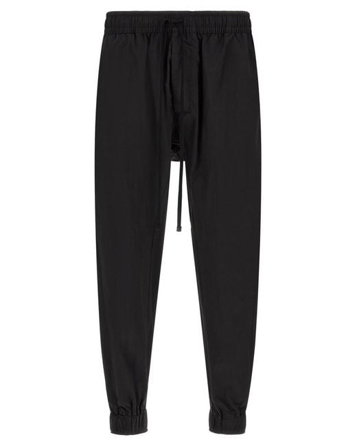 Thom Krom Black Relaxed Drawstring Pants for men