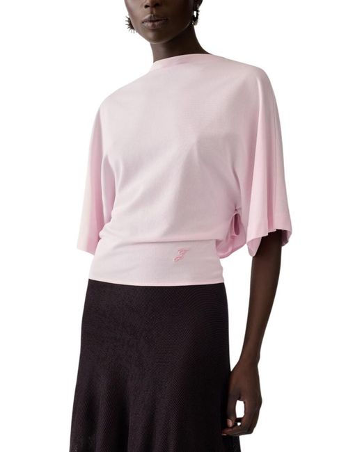 Jacquemus Pink Solid Round Neck T-Shirt