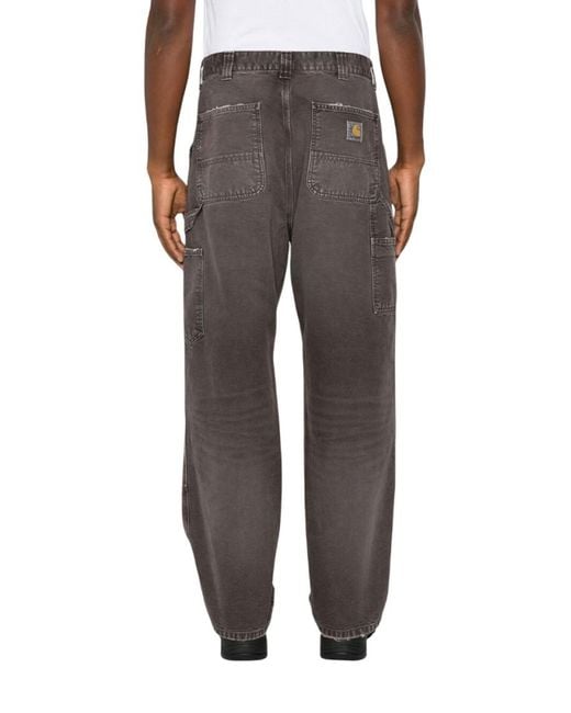 Carhartt Gray Solid Cargo Trousers for men