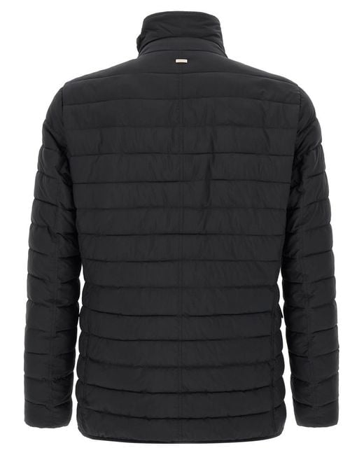 Herno Black Quilted Jacket for men