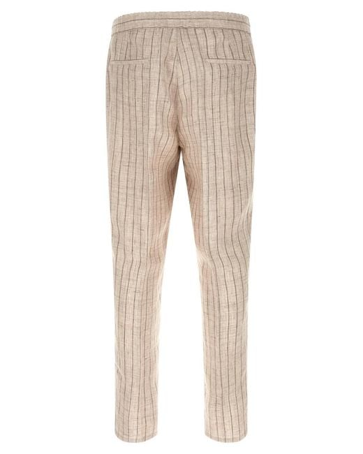 Brunello Cucinelli Natural Straight Drawstring Pants for men